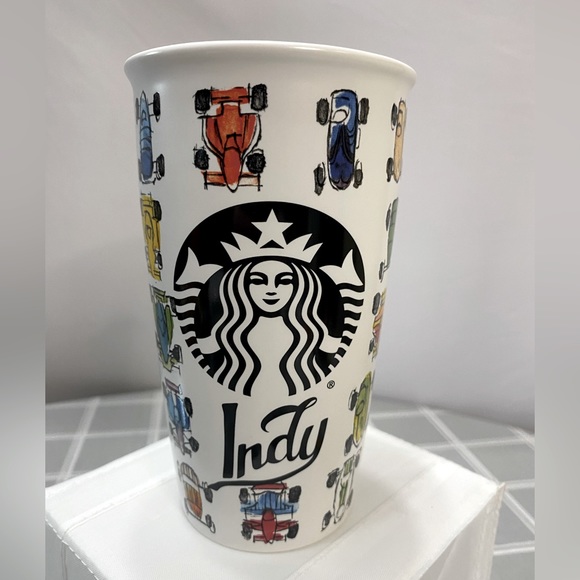 Starbucks Other - RARE Starbucks 2016 Indy 500 Indianapolis Speedway Race Car Ceramic Tumbler VHTF